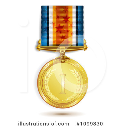 Royalty-Free (RF) Medal Clipart Illustration by merlinul - Stock Sample #1099330