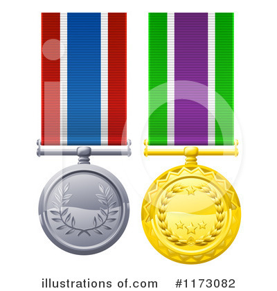 Royalty-Free (RF) Medal Clipart Illustration by AtStockIllustration - Stock Sample #1173082