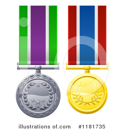 Royalty-Free (RF) Medal Clipart Illustration by AtStockIllustration - Stock Sample #1181735