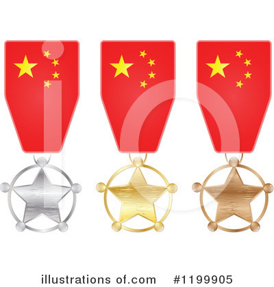 Chinese Flag Clipart #1199905 by Andrei Marincas