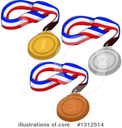 Royalty-Free (RF) Medal Clipart Illustration by Liron Peer - Stock Sample #1312514