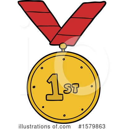 Royalty-Free (RF) Medal Clipart Illustration by lineartestpilot - Stock Sample #1579863