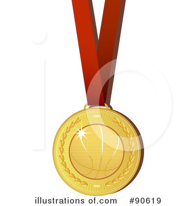 Royalty-Free (RF) Medal Clipart Illustration by elaineitalia - Stock Sample #90619
