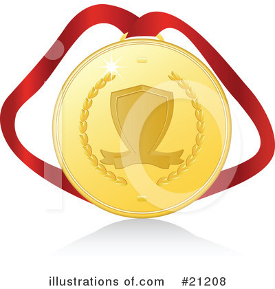 Royalty-Free (RF) Medals Clipart Illustration by elaineitalia - Stock Sample #21208