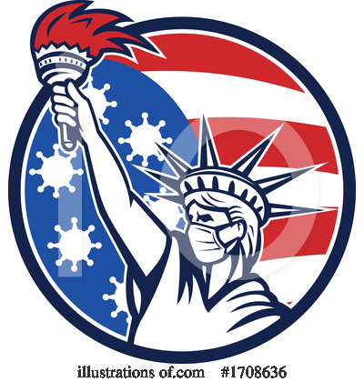 American Flag Clipart #1708636 by patrimonio