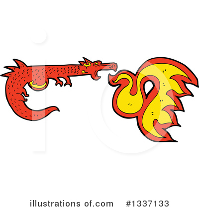 Royalty-Free (RF) Medieval Dragon Clipart Illustration by lineartestpilot - Stock Sample #1337133