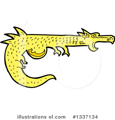 Royalty-Free (RF) Medieval Dragon Clipart Illustration by lineartestpilot - Stock Sample #1337134