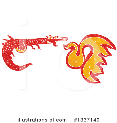 Royalty-Free (RF) Medieval Dragon Clipart Illustration by lineartestpilot - Stock Sample #1337140