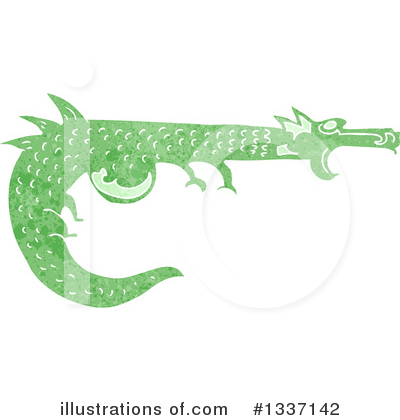 Royalty-Free (RF) Medieval Dragon Clipart Illustration by lineartestpilot - Stock Sample #1337142