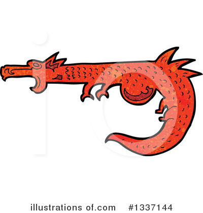 Royalty-Free (RF) Medieval Dragon Clipart Illustration by lineartestpilot - Stock Sample #1337144