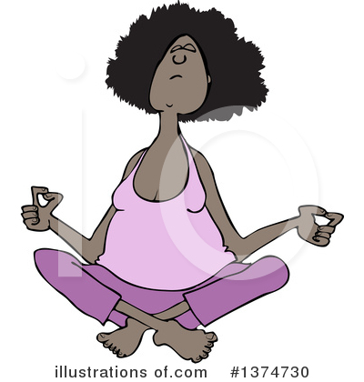 Royalty-Free (RF) Meditating Clipart Illustration by djart - Stock Sample #1374730