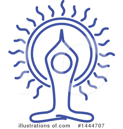 Royalty-Free (RF) Meditating Clipart Illustration by ColorMagic - Stock Sample #1444707