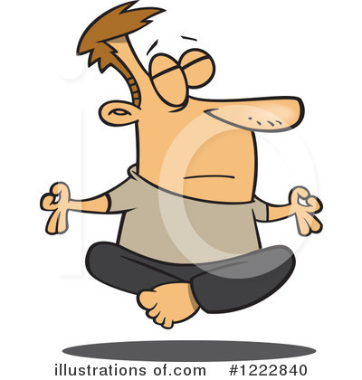 Royalty-Free (RF) Meditation Clipart Illustration by toonaday - Stock Sample #1222840
