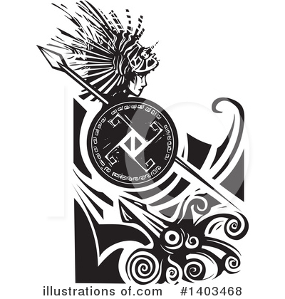 Royalty-Free (RF) Medusa Clipart Illustration by xunantunich - Stock Sample #1403468