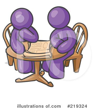 Royalty-Free (RF) Meeting Clipart Illustration by Leo Blanchette - Stock Sample #219324
