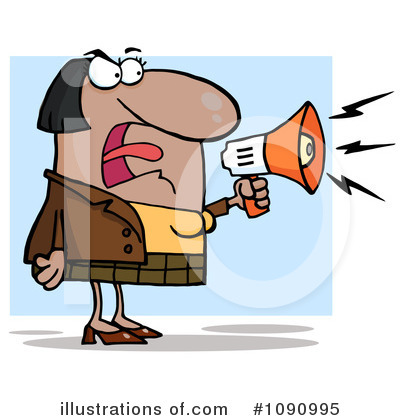 Royalty-Free (RF) Megaphone Clipart Illustration by Hit Toon - Stock Sample #1090995
