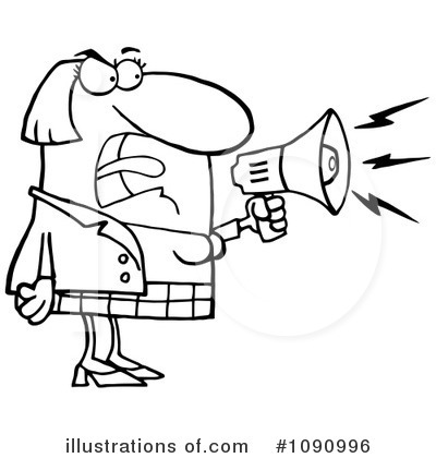 Royalty-Free (RF) Megaphone Clipart Illustration by Hit Toon - Stock Sample #1090996