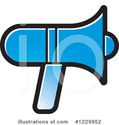 Royalty-Free (RF) Megaphone Clipart Illustration by Lal Perera - Stock Sample #1229952