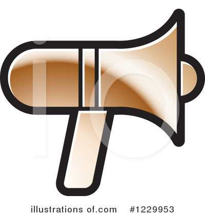 Royalty-Free (RF) Megaphone Clipart Illustration by Lal Perera - Stock Sample #1229953