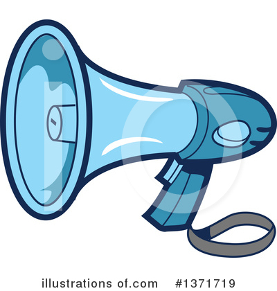 Royalty-Free (RF) Megaphone Clipart Illustration by Clip Art Mascots - Stock Sample #1371719