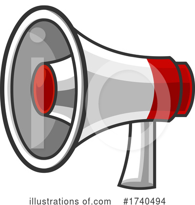 Bullhorn Clipart #1740494 by Hit Toon