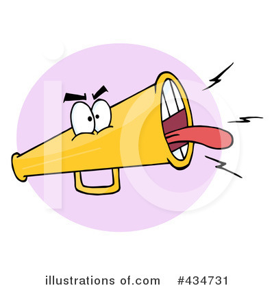 Royalty-Free (RF) Megaphone Clipart Illustration by Hit Toon - Stock Sample #434731