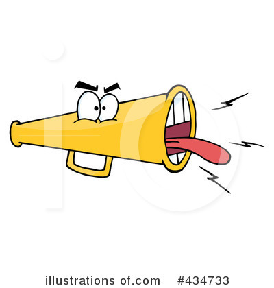 Royalty-Free (RF) Megaphone Clipart Illustration by Hit Toon - Stock Sample #434733