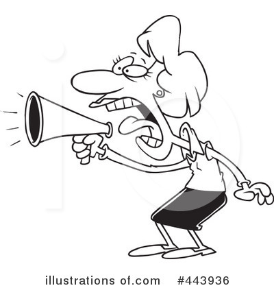 Royalty-Free (RF) Megaphone Clipart Illustration by toonaday - Stock Sample #443936
