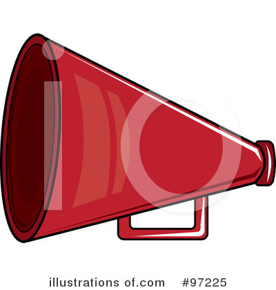 Royalty-Free (RF) Megaphone Clipart Illustration by Pams Clipart - Stock Sample #97225