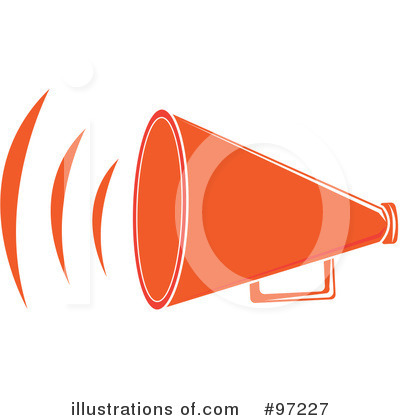 Royalty-Free (RF) Megaphone Clipart Illustration by Pams Clipart - Stock Sample #97227