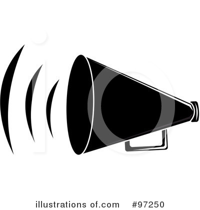 Royalty-Free (RF) Megaphone Clipart Illustration by Pams Clipart - Stock Sample #97250