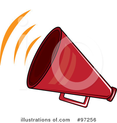 Royalty-Free (RF) Megaphone Clipart Illustration by Pams Clipart - Stock Sample #97256