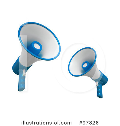 Royalty-Free (RF) Megaphone Clipart Illustration by Mopic - Stock Sample #97828