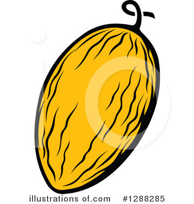 Canary Melon Clipart #1288285 by Vector Tradition SM