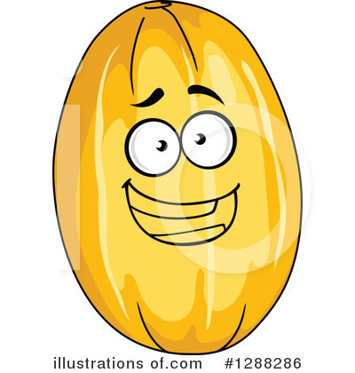 Canary Melon Clipart #1288286 by Vector Tradition SM
