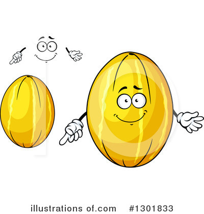Canary Melon Clipart #1301833 by Vector Tradition SM