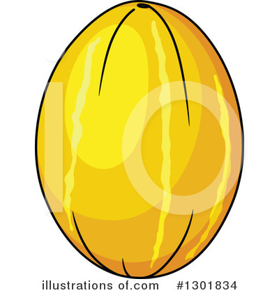 Royalty-Free (RF) Melon Clipart Illustration by Vector Tradition SM - Stock Sample #1301834