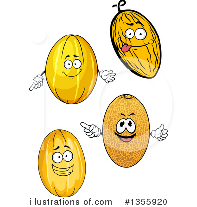 Canary Melon Clipart #1355920 by Vector Tradition SM