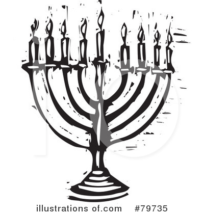 Royalty-Free (RF) Menorah Clipart Illustration by xunantunich - Stock Sample #79735