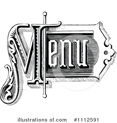 Royalty-Free (RF) Menu Clipart Illustration by Prawny Vintage - Stock Sample #1112591