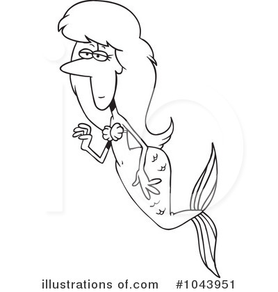 Royalty-Free (RF) Mermaid Clipart Illustration by toonaday - Stock Sample #1043951