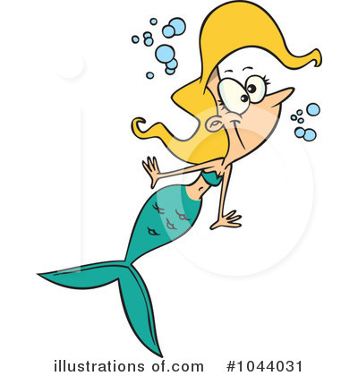 Royalty-Free (RF) Mermaid Clipart Illustration by toonaday - Stock Sample #1044031