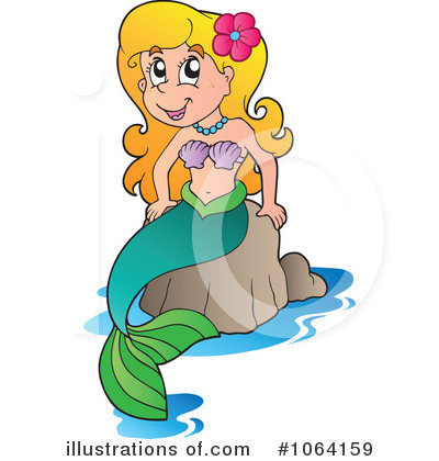 Royalty-Free (RF) Mermaid Clipart Illustration by visekart - Stock Sample #1064159