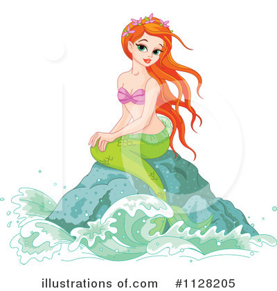 Royalty-Free (RF) Mermaid Clipart Illustration by Pushkin - Stock Sample #1128205