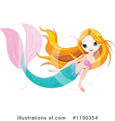 Royalty-Free (RF) Mermaid Clipart Illustration by Pushkin - Stock Sample #1190354