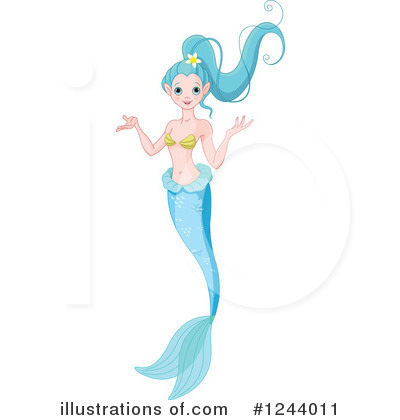 Royalty-Free (RF) Mermaid Clipart Illustration by Pushkin - Stock Sample #1244011