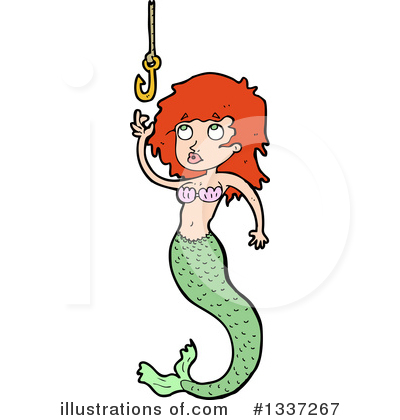 Royalty-Free (RF) Mermaid Clipart Illustration by lineartestpilot - Stock Sample #1337267