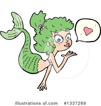 Royalty-Free (RF) Mermaid Clipart Illustration by lineartestpilot - Stock Sample #1337269