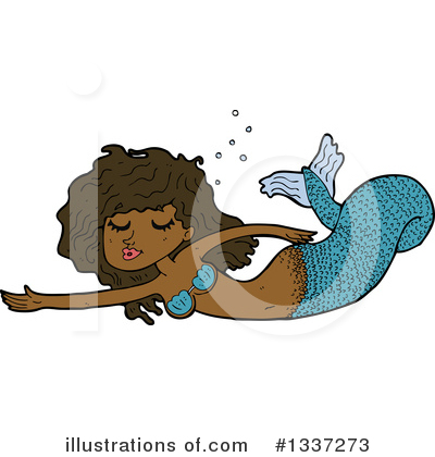 Royalty-Free (RF) Mermaid Clipart Illustration by lineartestpilot - Stock Sample #1337273