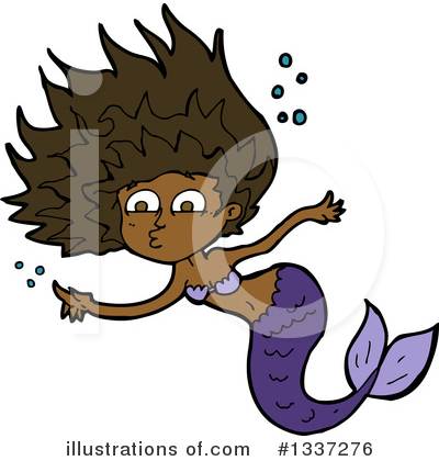 Royalty-Free (RF) Mermaid Clipart Illustration by lineartestpilot - Stock Sample #1337276